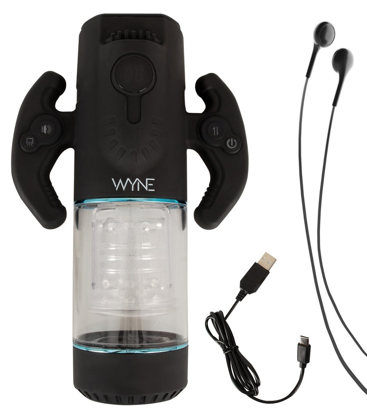 Elektrisk masturbator med 9 massageprogrammer og 9 suction-niveauer