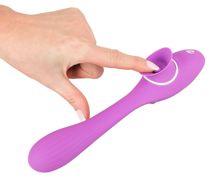 You2Toys 2 Function Bendable Vibe rabbit vibrator med bøjeligt skaft og tunge-stimulator