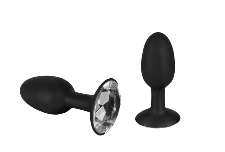 You2Toys Butt Plug Diamond S i sort med klar sten