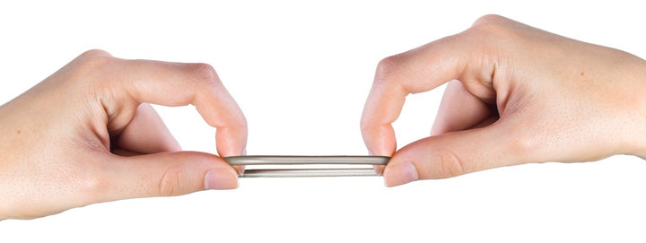 You2Toys penisringe i sølvfarvet metal-look og fleksibel silikone