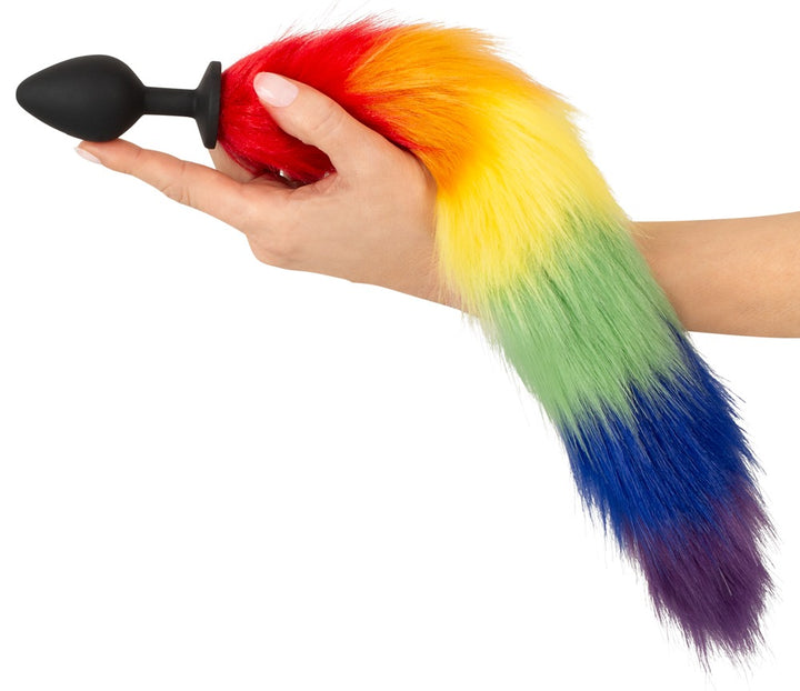 You2Toys Rainbow Tail Butt Plug med regnbuefarvet hale