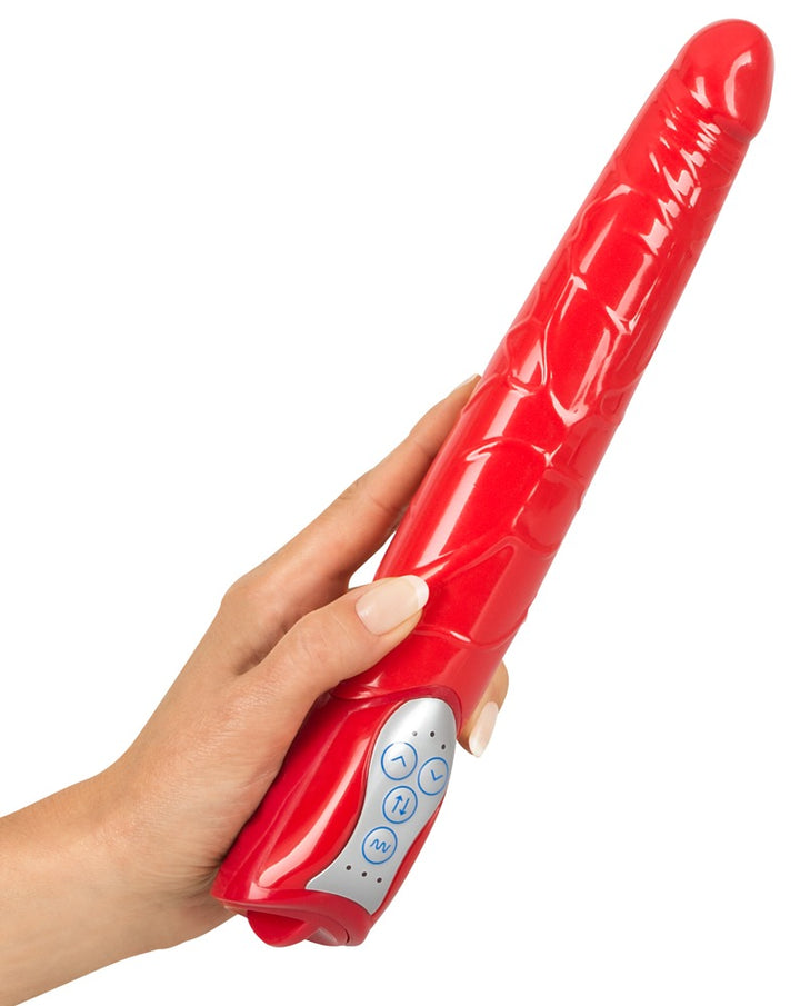 You2Toys Red Push thrusting vibrator i rød farve