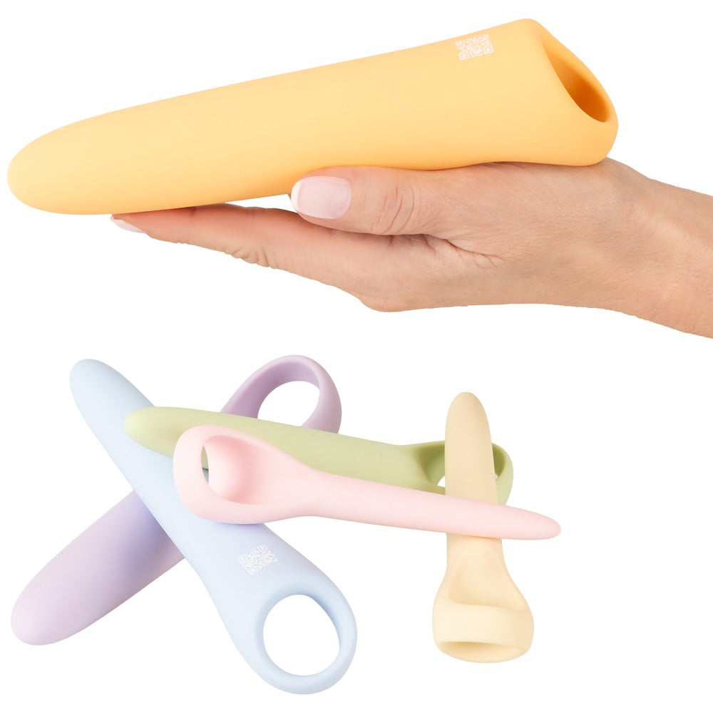 You2Toys Six in a Row 2.0 dildo træningssæt med seks pastelfarvede dildoer