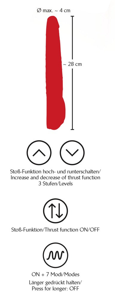 Fyldig realistisk vibrator til solo-leg og parleg