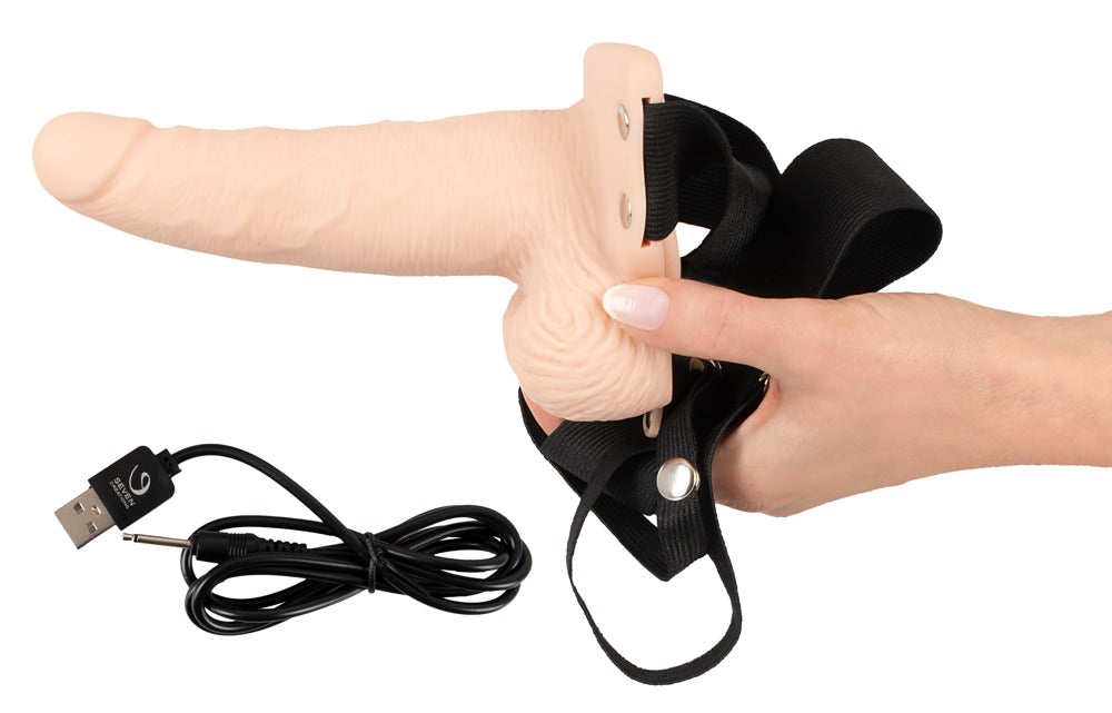You2Toys vibrerende strap-on sleeve med USB-opladning