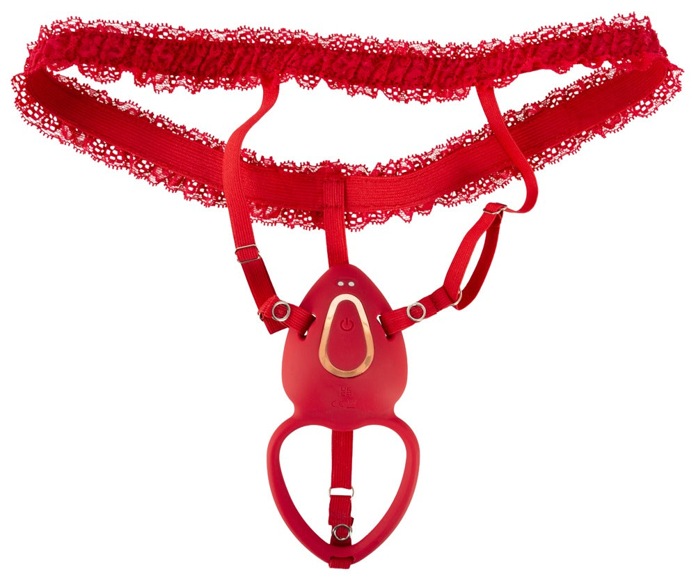 Vandtæt vibrator med hjerteformet ring til vulva og klitoris